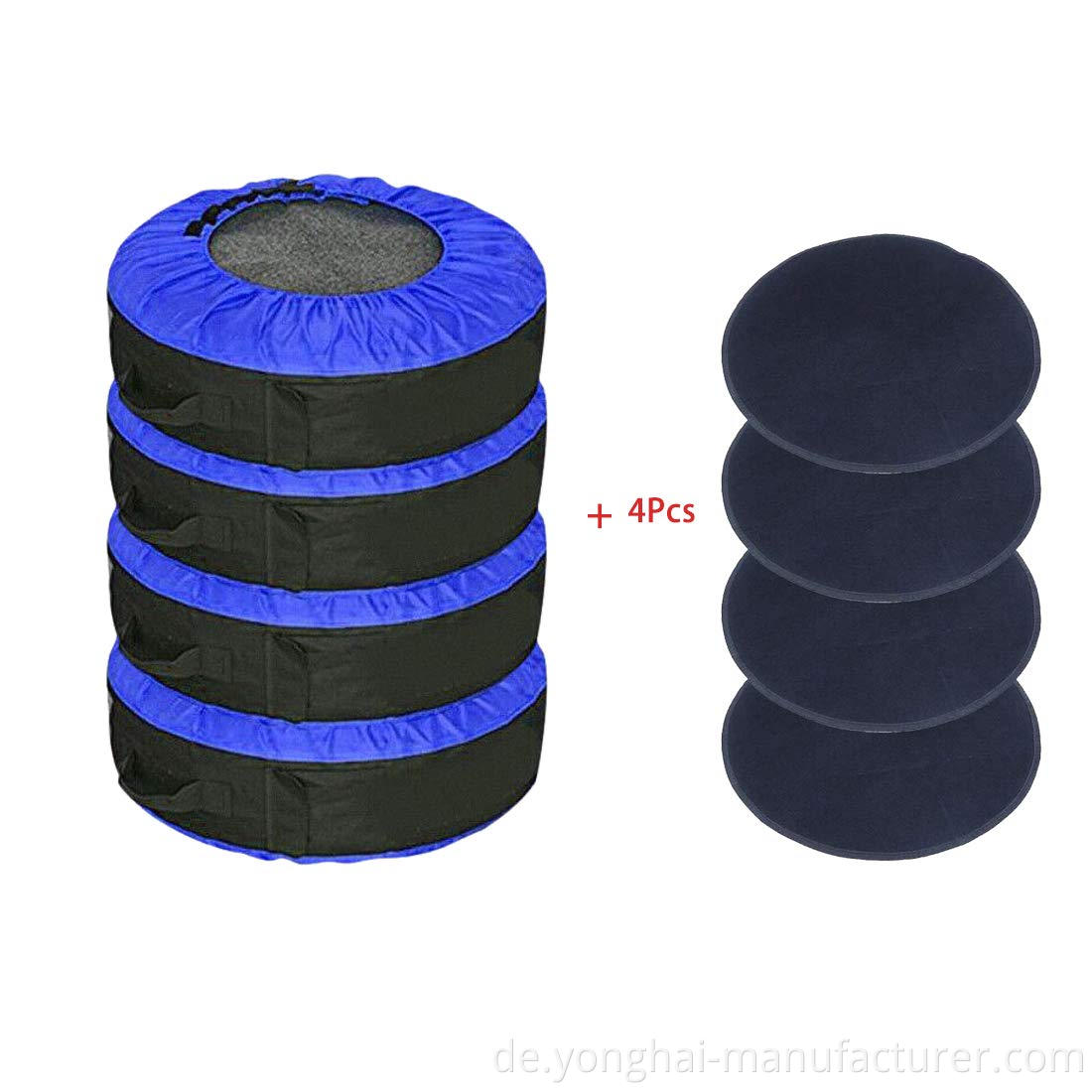 4PCS 30 -Zoll -Reifenabdeckung mit 4 Stcs Rad Filzfilmen Schwergewicht